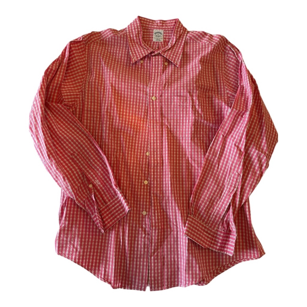 Brooks Brothers Casual Buttondown Slim Fit – XL (Pink, White, Blue)